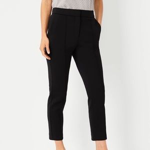 Ann Taylor High Rise Pintucked Ankle Pant In Double Knit
